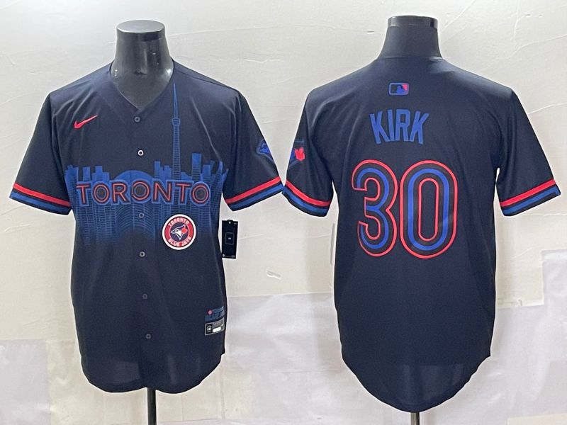 Men 2025 Toronto Blue Jays #30 Kirk Black Joint Name Nike MLB Jersey style 12->toronto blue jays->MLB Jersey